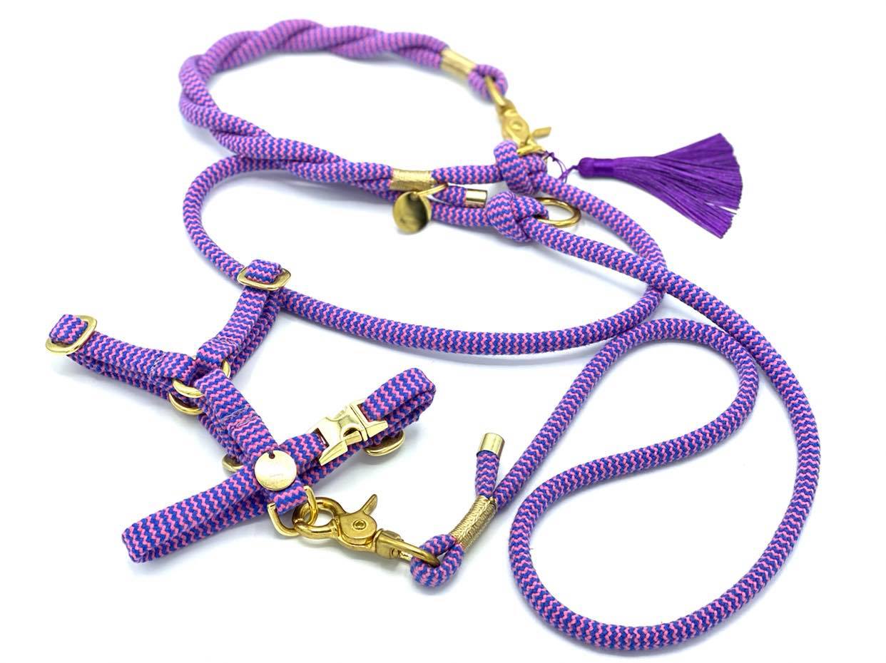 Smycz Zigzag Lilac