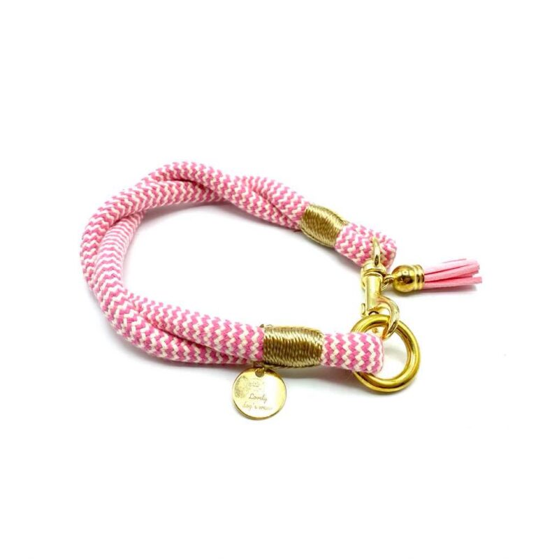 Obroża Zigzag Rose Beige