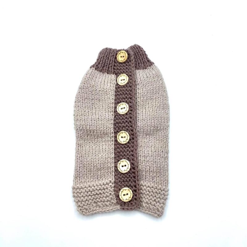 Sweterek Merino Beige Button