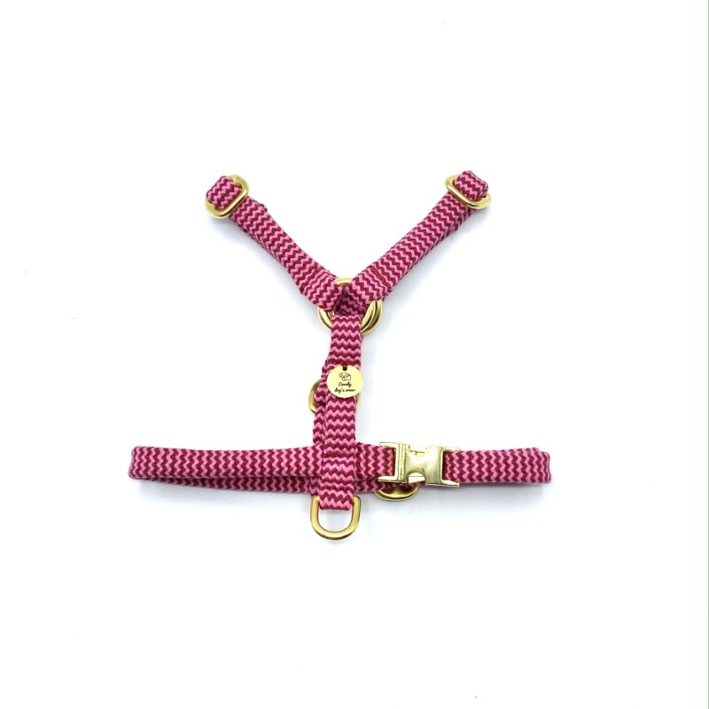 Szelki Zigzag Maroon Pink
