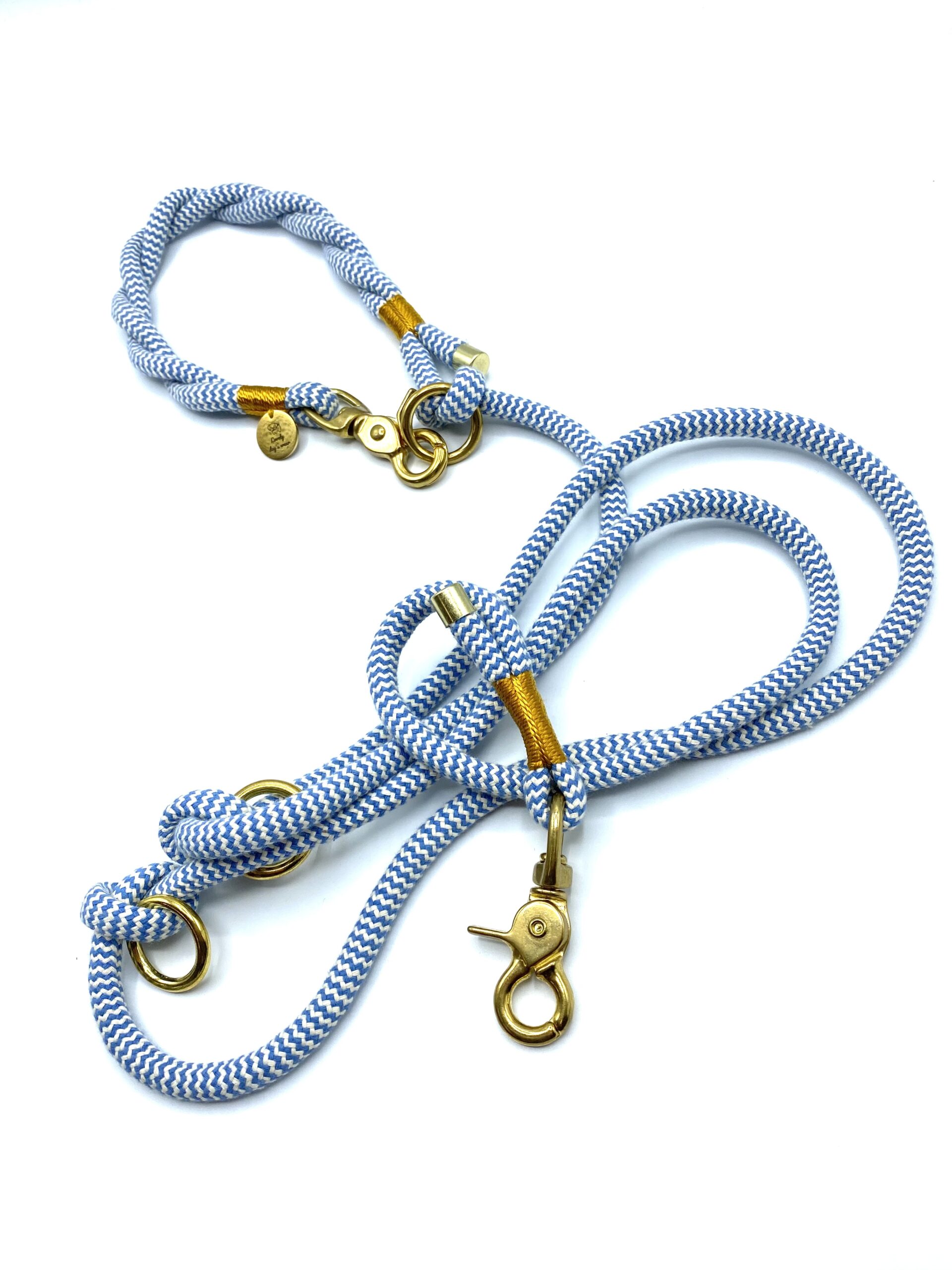 Smycz Zigzag Blue Creme - obrazek 3