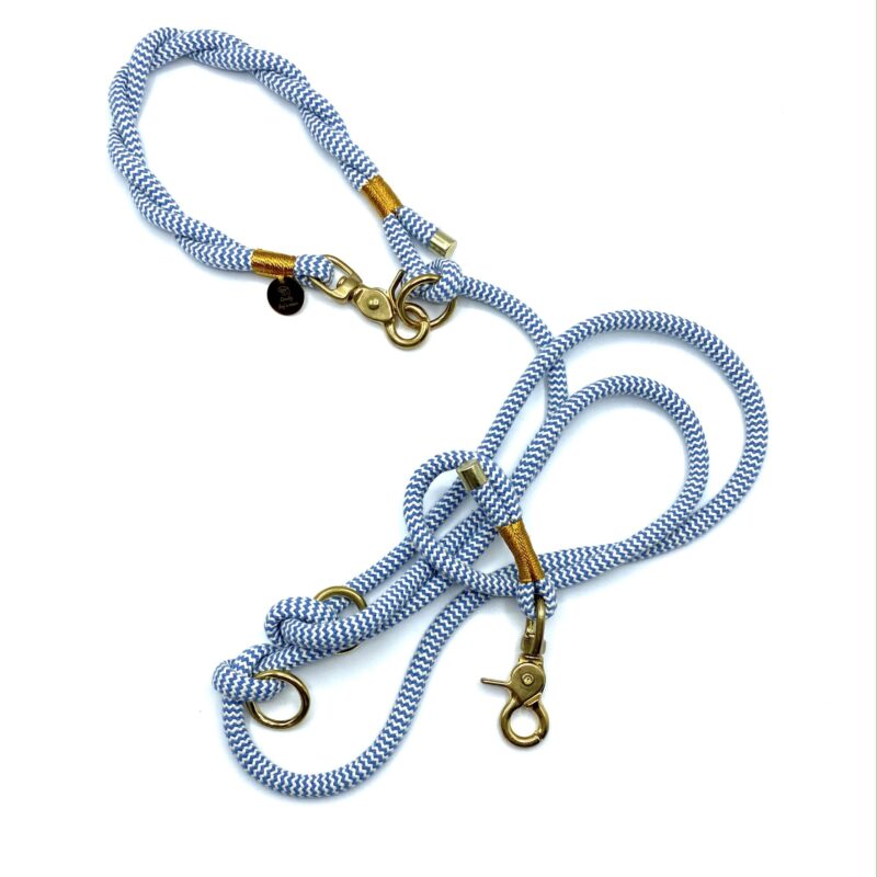 Smycz Zigzag Blue Creme