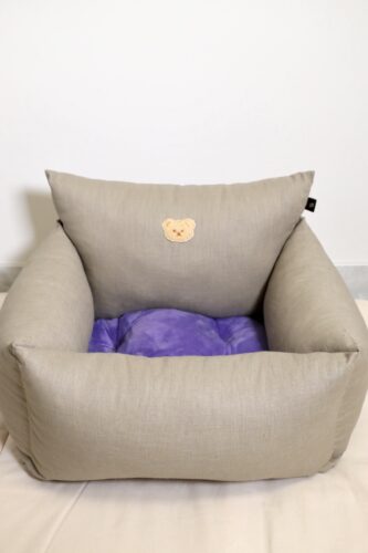 Siedzisko samochodowe Linen Beige Violet