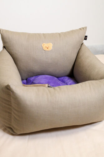 Siedzisko samochodowe Linen Beige Violet - obrazek 4