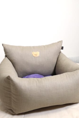 Siedzisko samochodowe Linen Beige Violet - obrazek 3