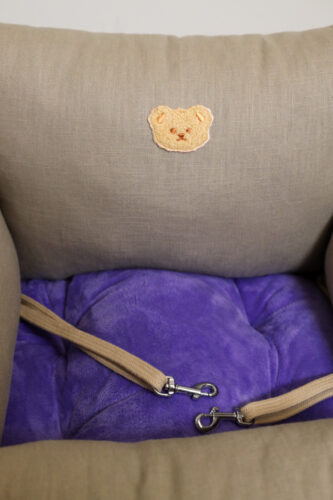 Siedzisko samochodowe Linen Beige Violet - obrazek 5