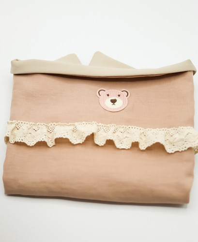 Kocyk Linen Salmon Beige