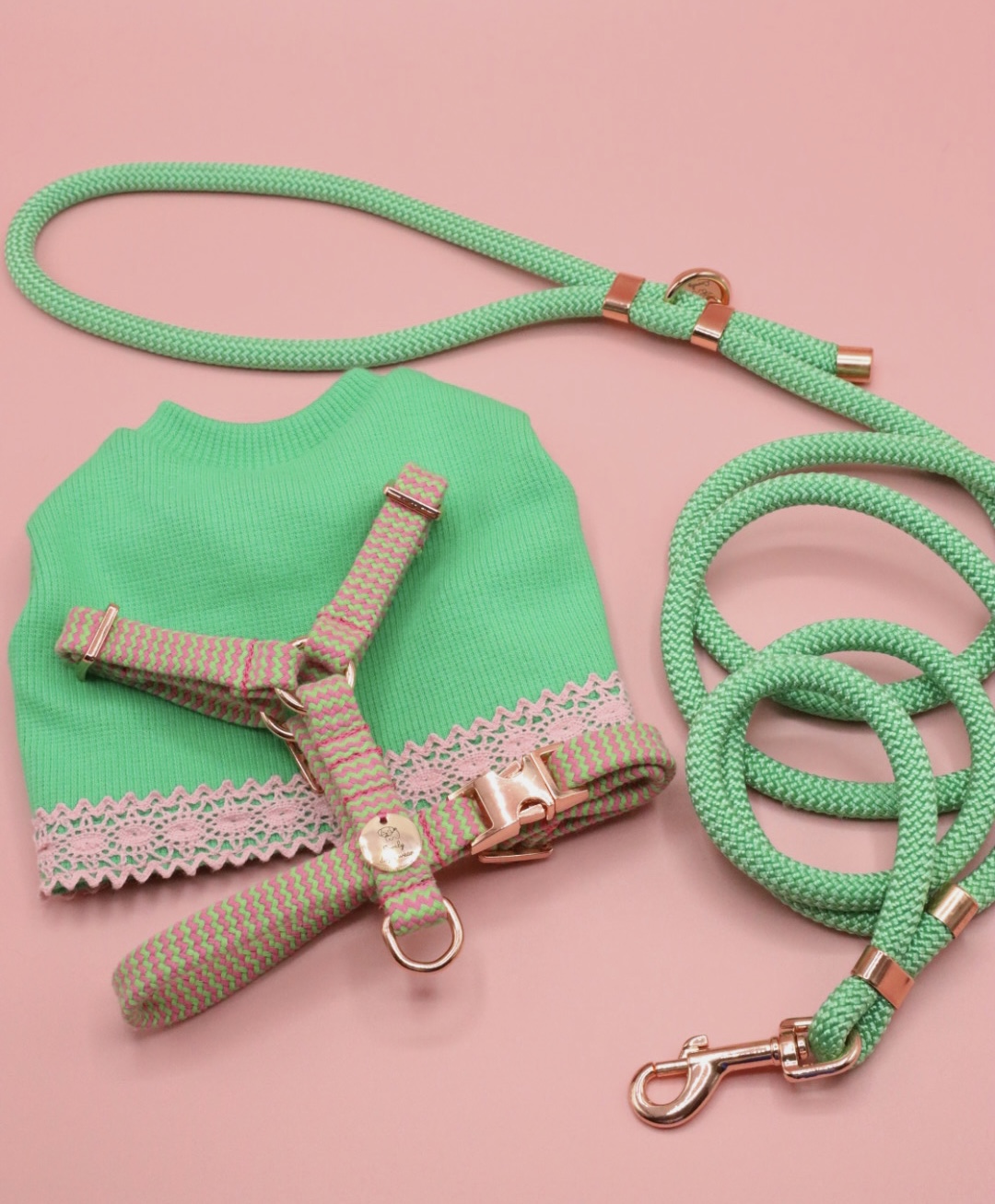 Bluzka Short Green pink - obrazek 3