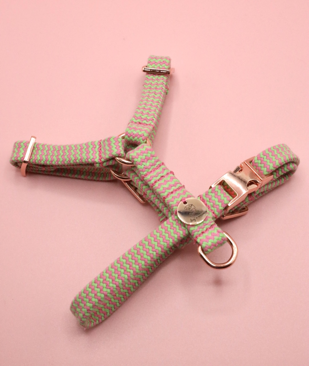 Szelki Zigzag Pink Green - obrazek 4