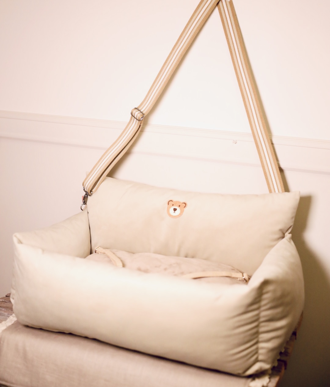 Siedzisko samochodowe Velvet Light Beige
