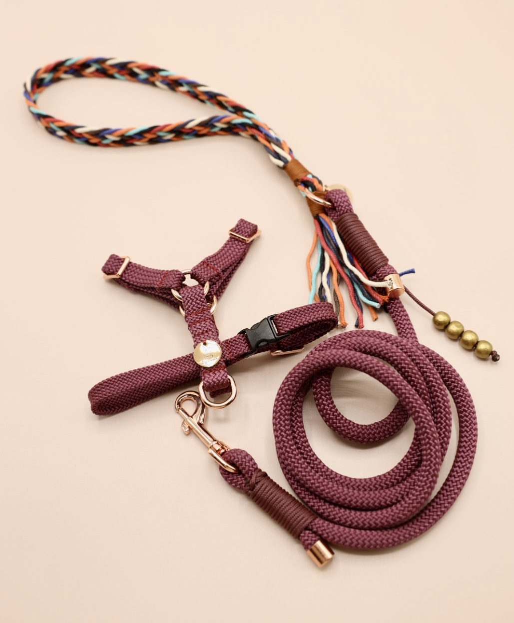smycz miejska Eggplant Boho - obrazek 4
