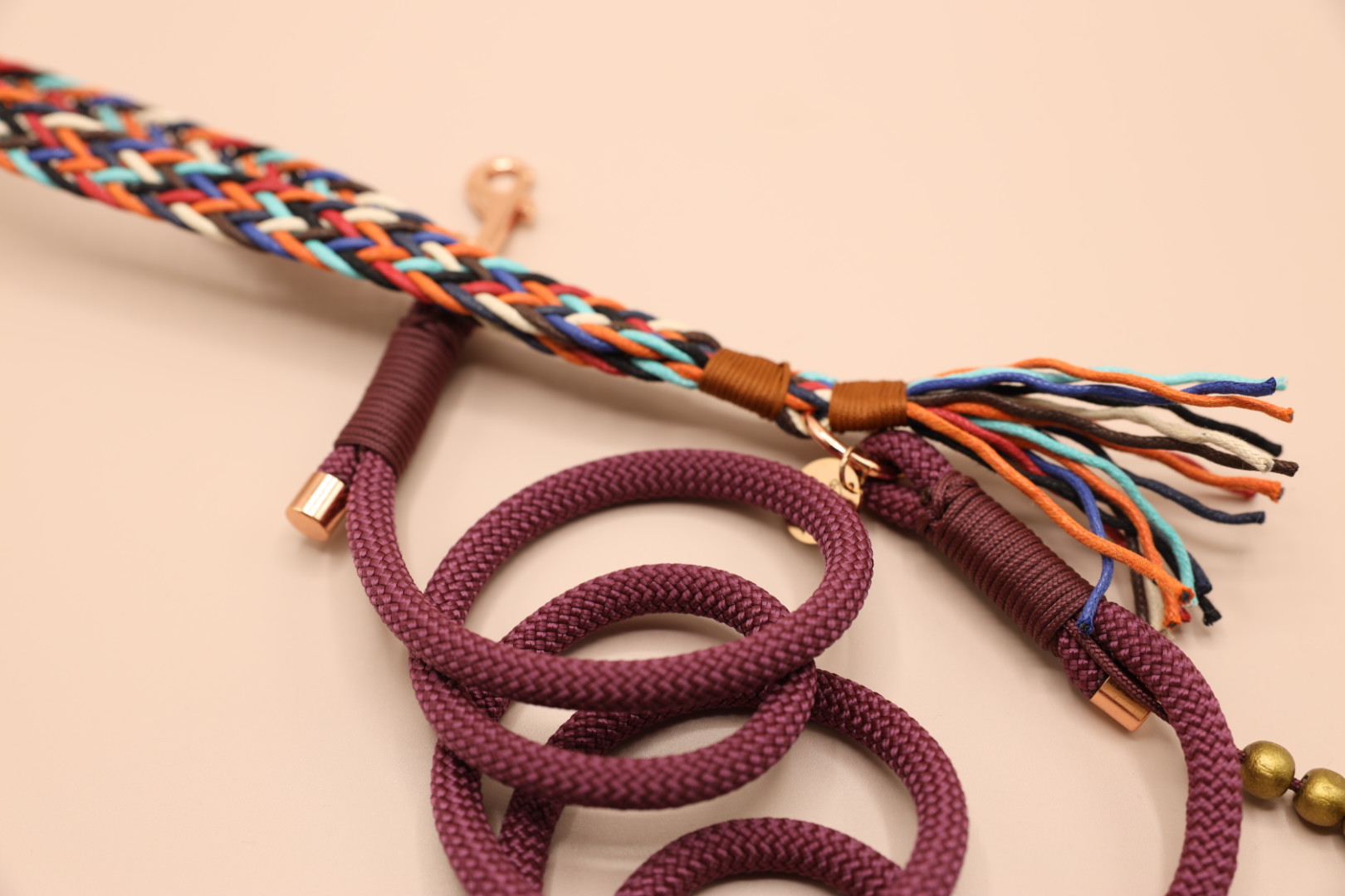 smycz miejska Eggplant Boho - obrazek 6