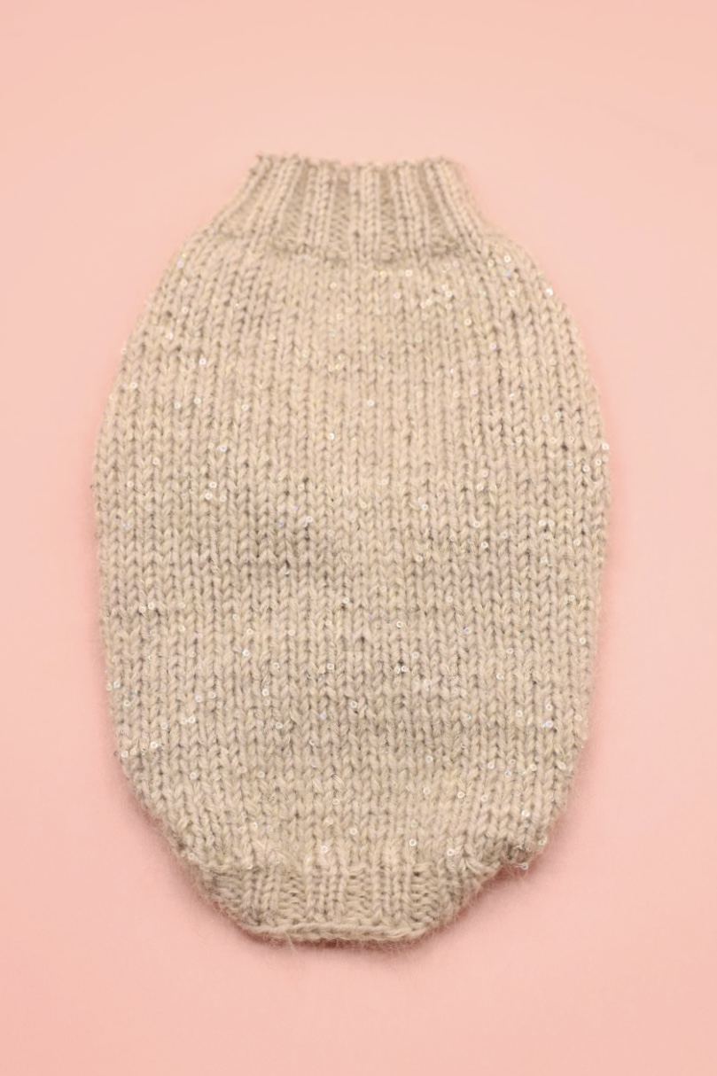 Sweterek Beige Sequins