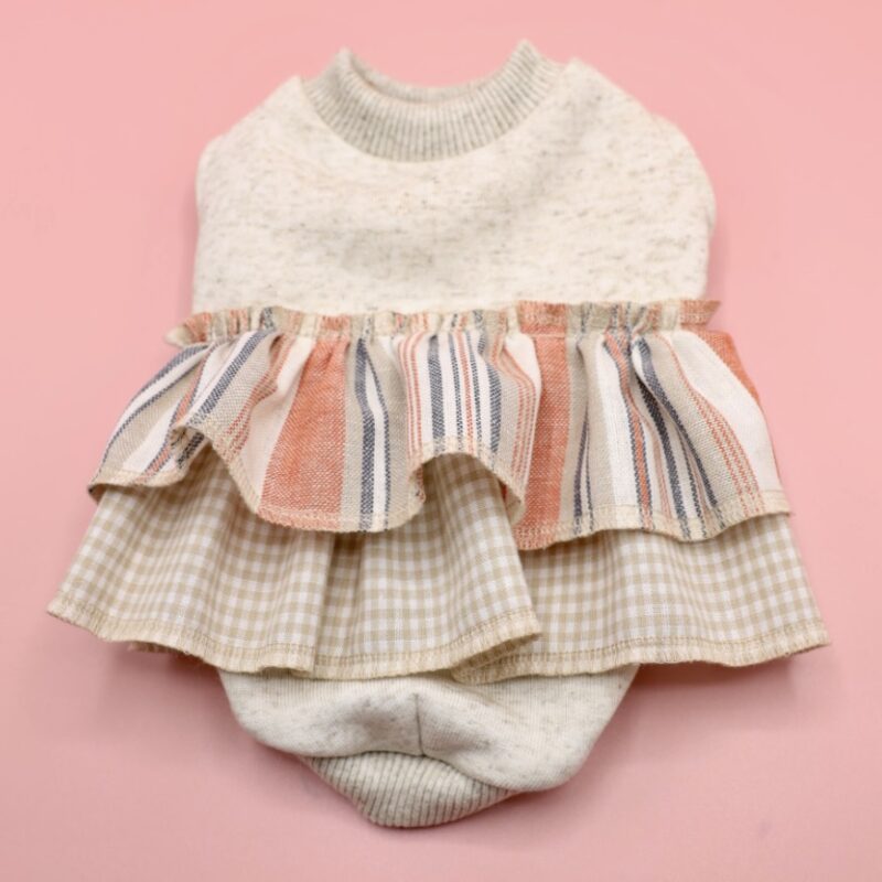 Bluzka, sukienka Beige Striped