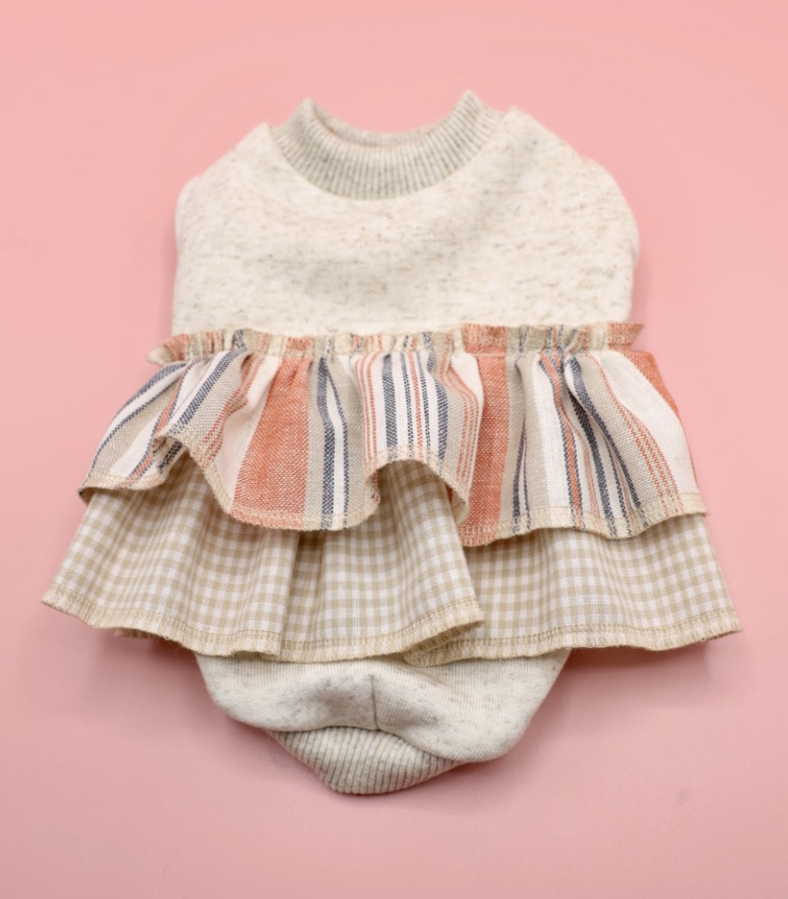 Bluzka, sukienka Beige Striped