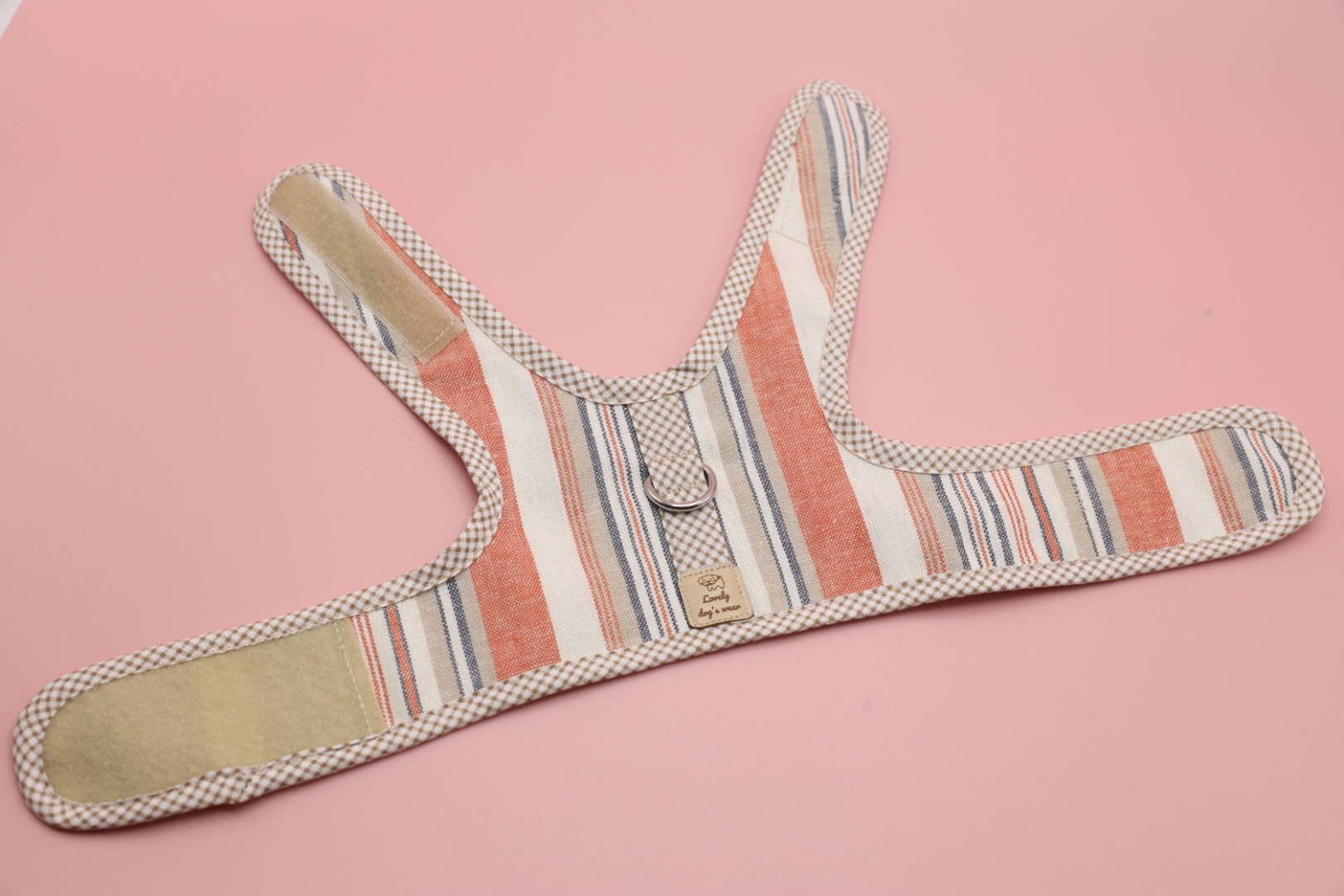 Szelki-kamizelka Linen Beige Striped - obrazek 4