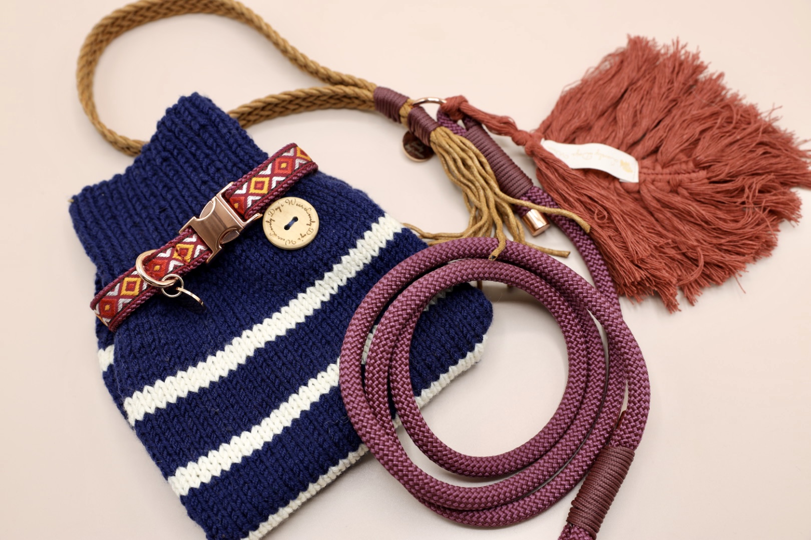 smycz miejska Boho Eggplant Cinnamon - obrazek 8