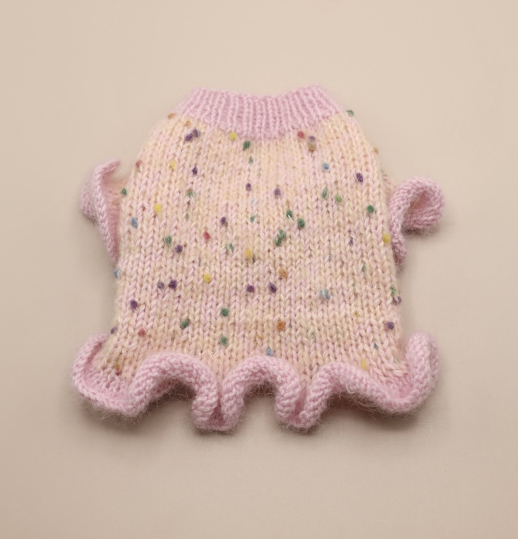 Sweterek Confetti Peach Pink - obrazek 7