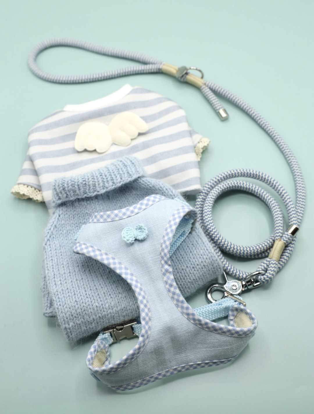 Bluzka Short Blue Striped Angel - obrazek 6