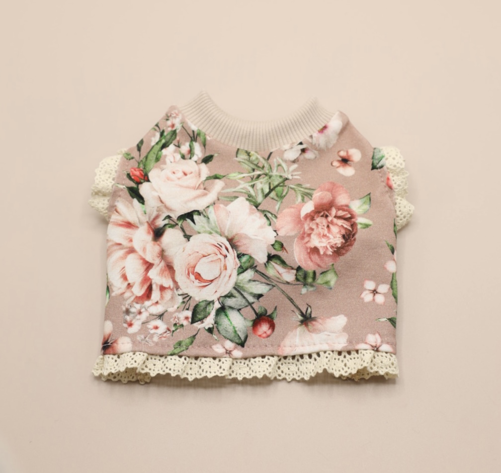 Bluzka Short Pink Flowers