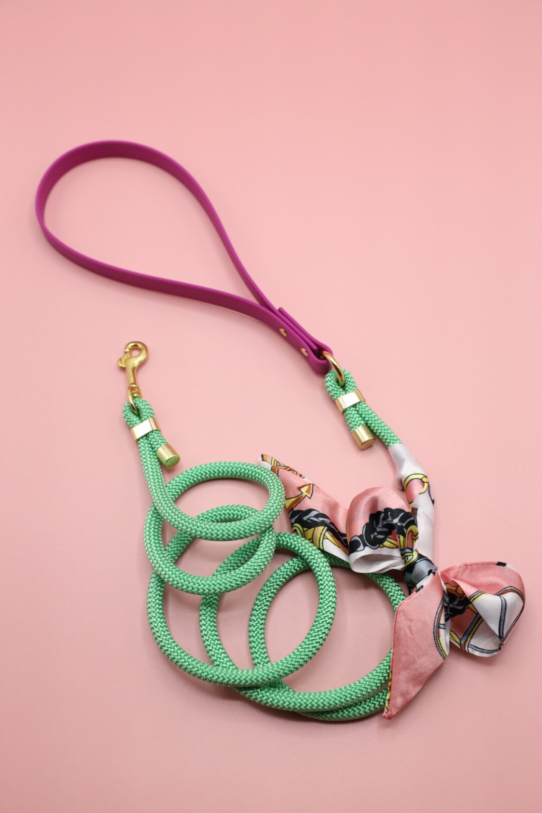 smycz miejska Pink Green - obrazek 3
