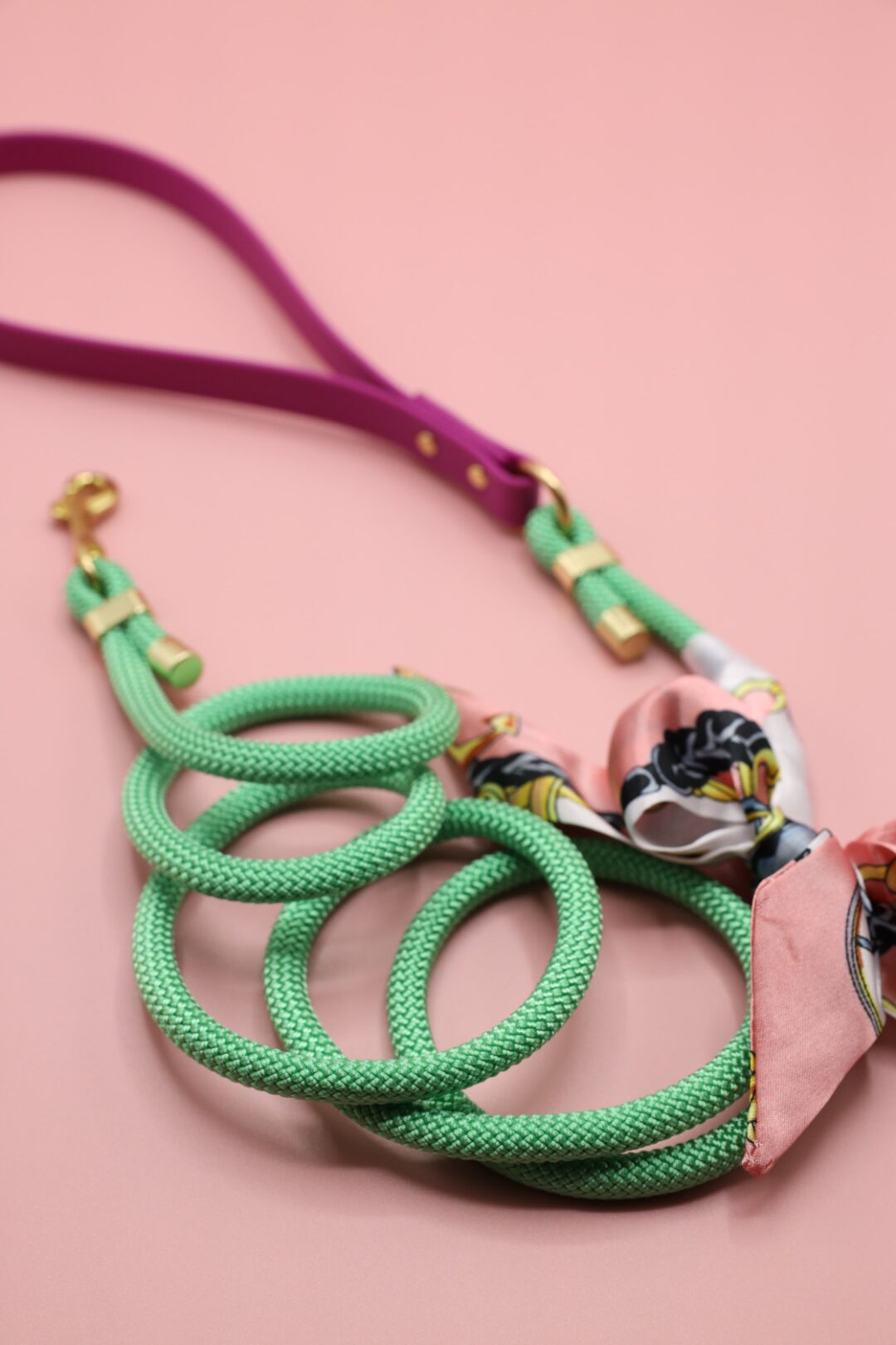 smycz miejska Pink Green - obrazek 4