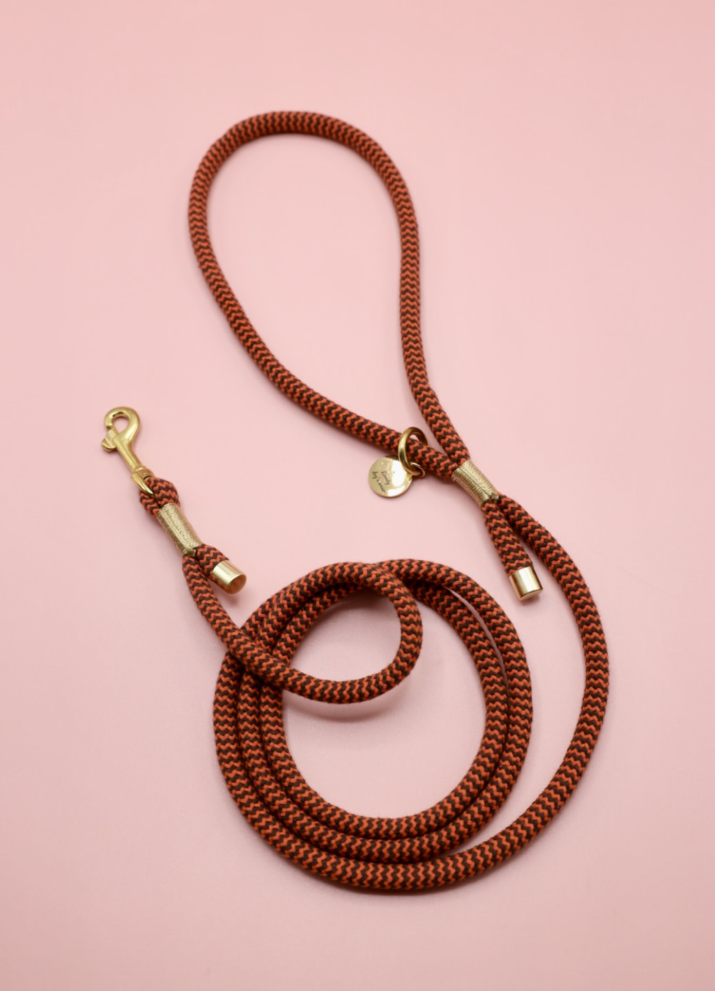 Smycz Zigzag Chocolate& Rust