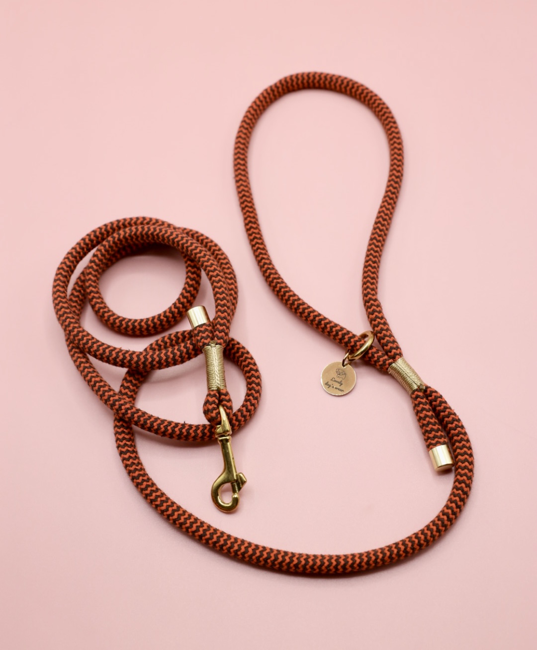 Smycz Zigzag Chocolate& Rust - obrazek 3