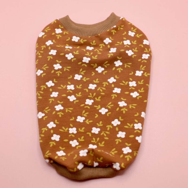 Bluzka Brown Flowers